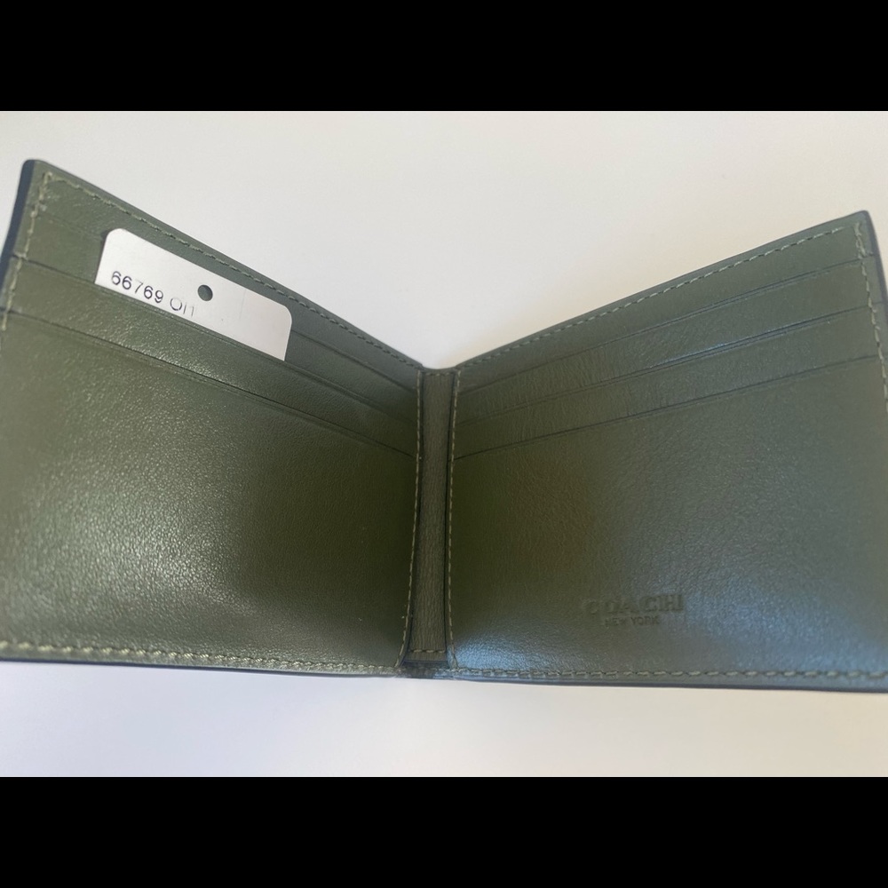 NWT Coach Slim Wallet Painted Varsity Stripe 66769 - Picture 6 of 8